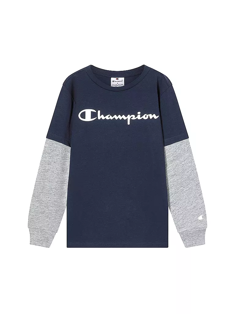 CHAMPION | Jungen Langarmshirt  | dunkelblau