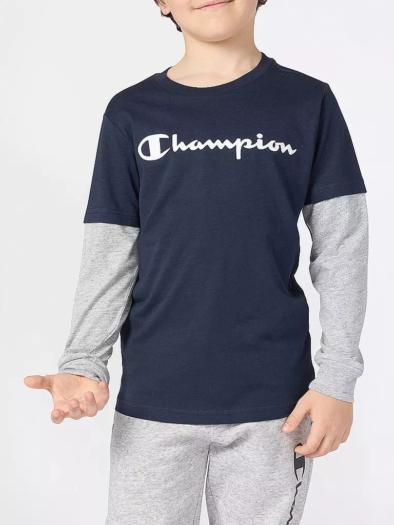 CHAMPION | Jungen Langarmshirt | dunkelblau