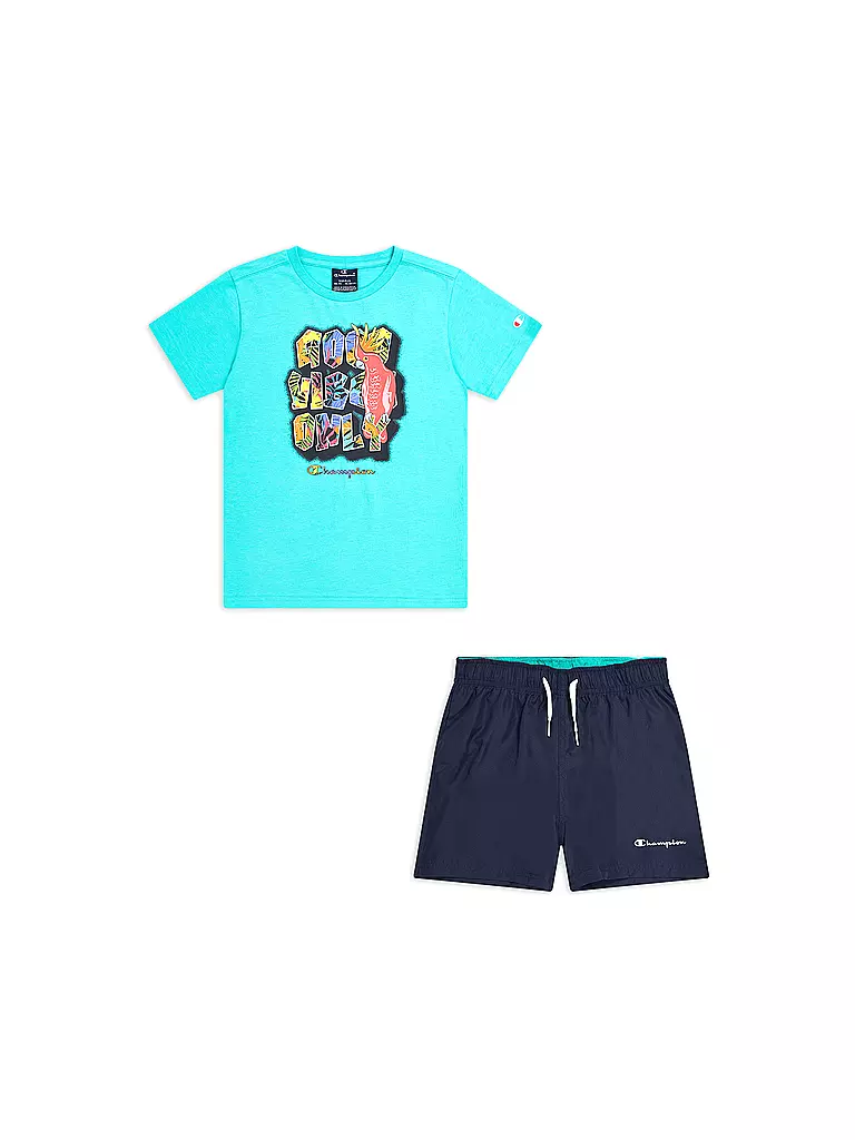 CHAMPION | Jungen Set T-Shirt und Shorts  | türkis