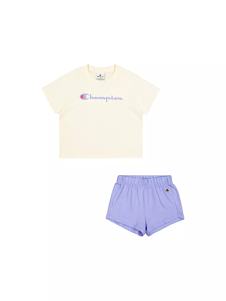 CHAMPION | Mädchen Set 2-teilig T-Shirt und Shorts | beige