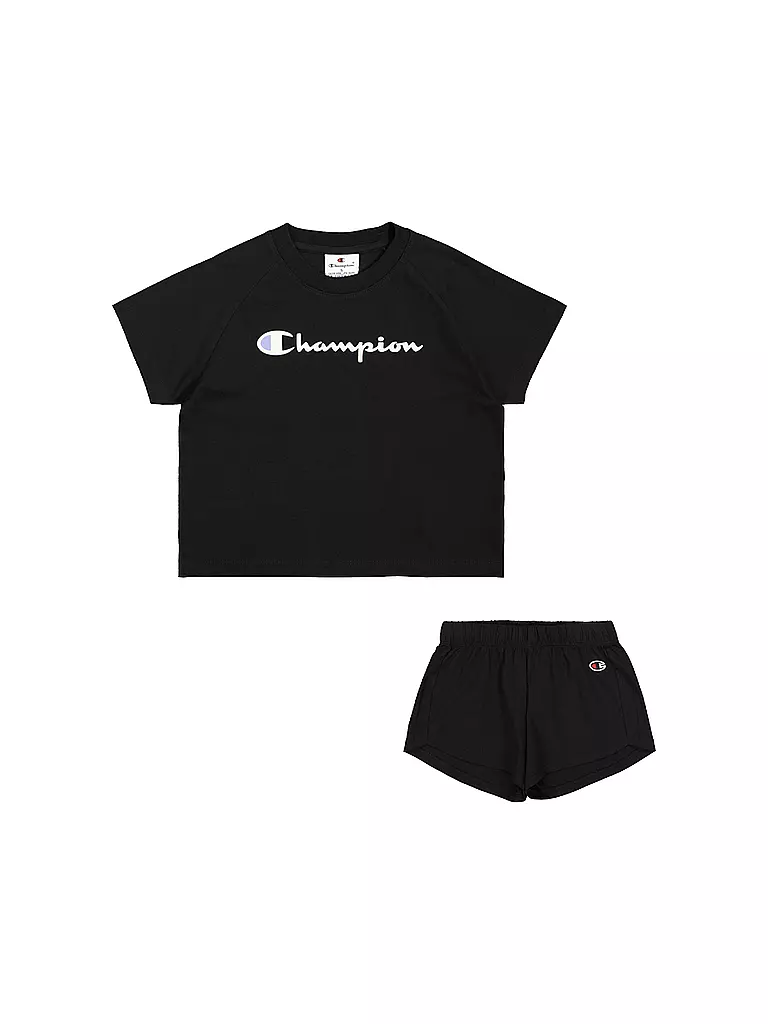 CHAMPION | Mädchen Set 2-teilig T-Shirt und Shorts | schwarz