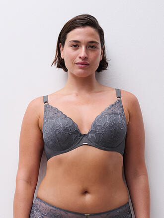 CHANTELLE | BH mit Bügel FLEURS fancy grey