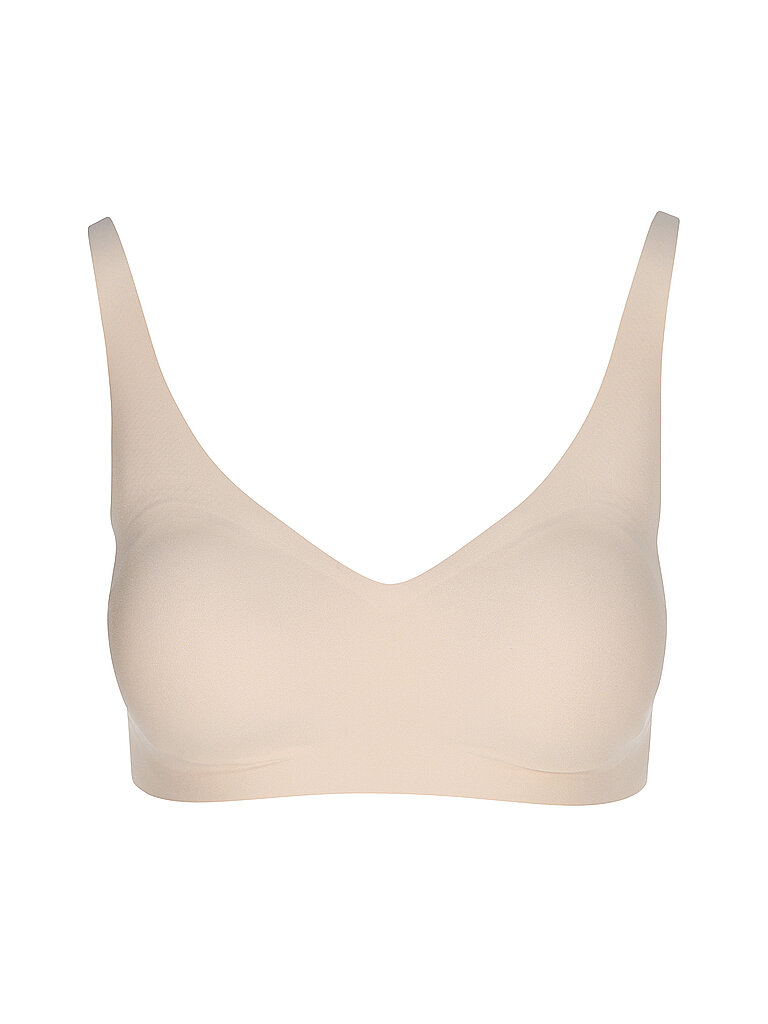 Chantelle Damen Soft Stretch V-Neck Wireless Support Bra Sport-BH, Undurchsichtige, Nude-Rouge, small