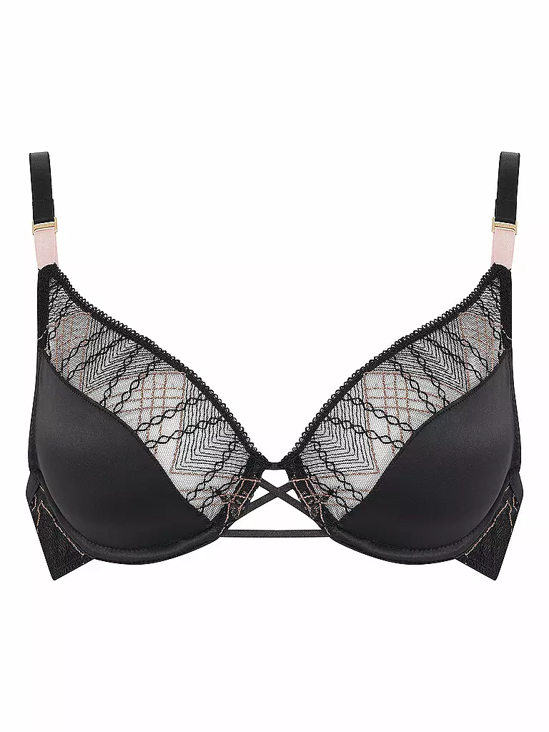 CHANTELLE Push Up BH MEMENTO schwarz / pink lurex schwarz