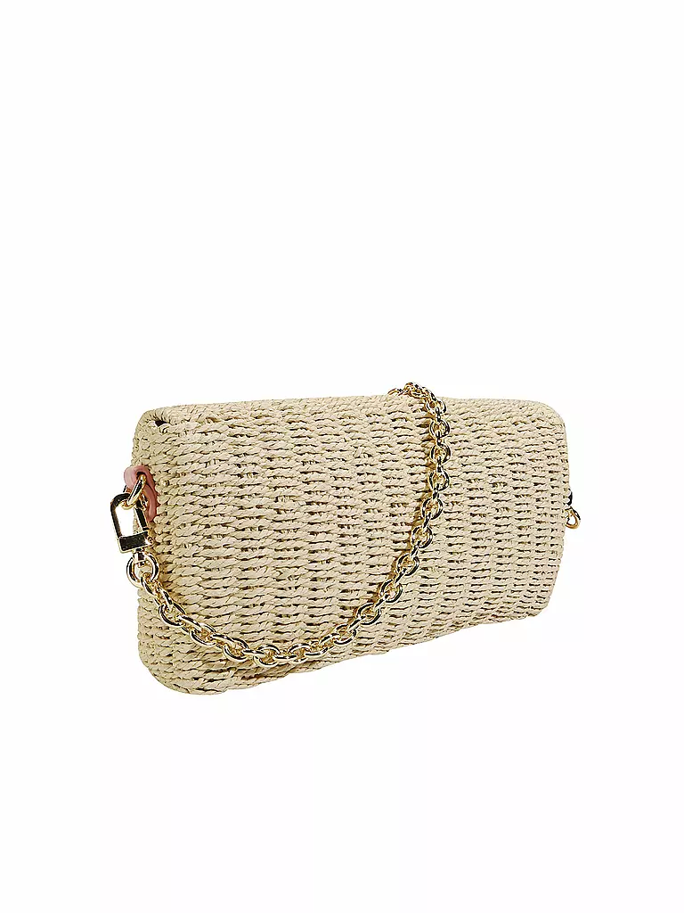 CHIARA FERRAGNI | Strohtasche - Umhängetasche  | beige