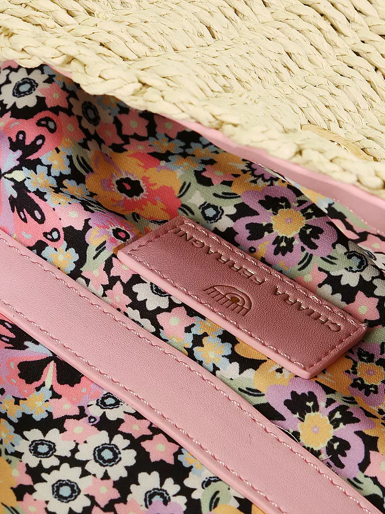 CHIARA FERRAGNI | Strohtasche - Umhängetasche  | beige
