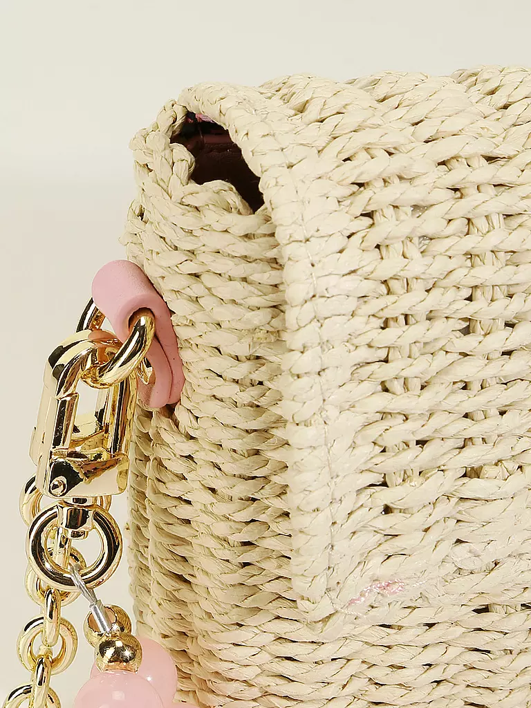 CHIARA FERRAGNI | Strohtasche - Umhängetasche  | beige