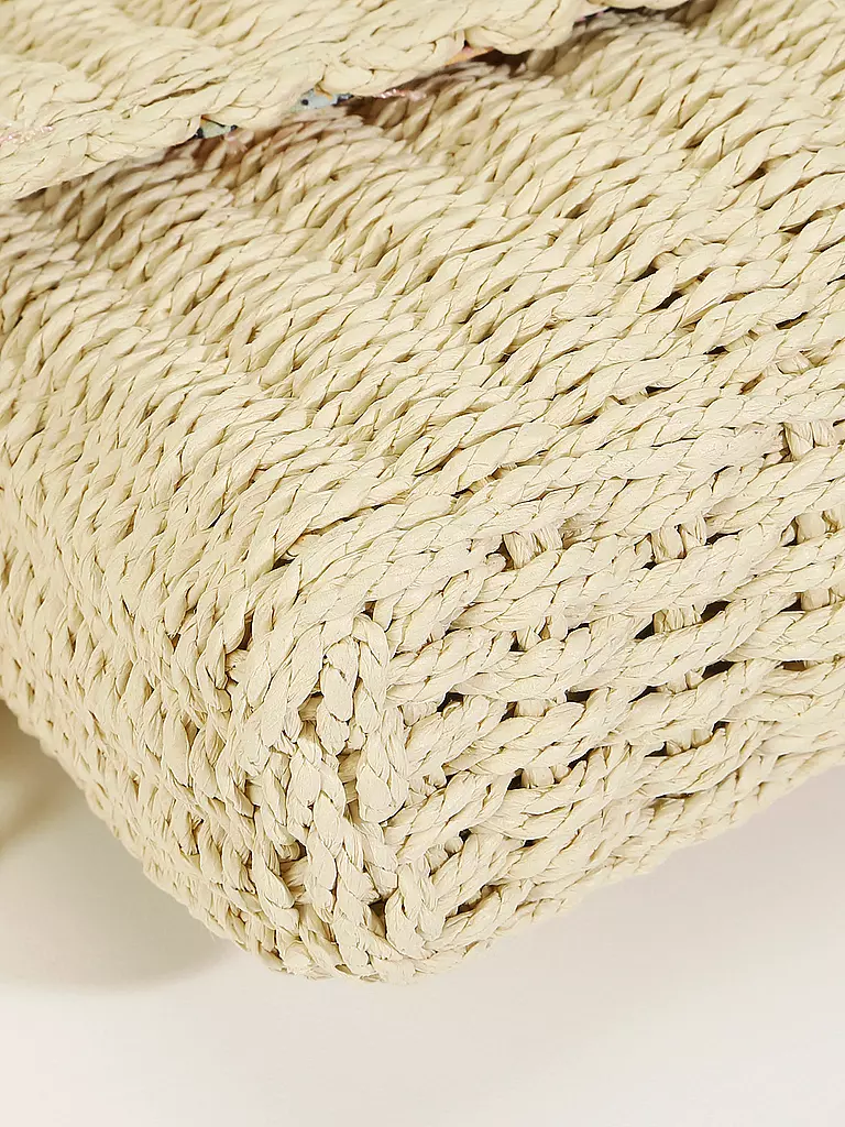 CHIARA FERRAGNI | Strohtasche - Umhängetasche  | beige