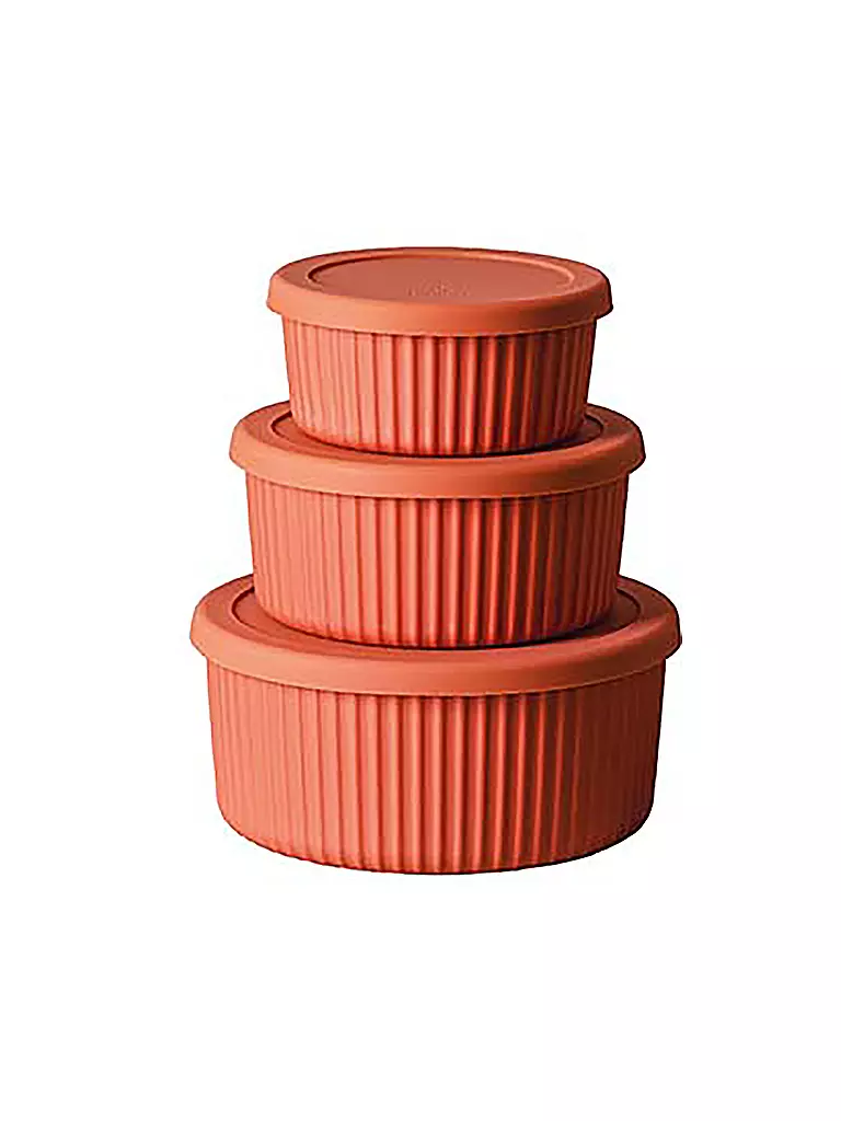 CHIC.MIC | Dose mit Deckel Set 3er DELUXE Terracotta | orange