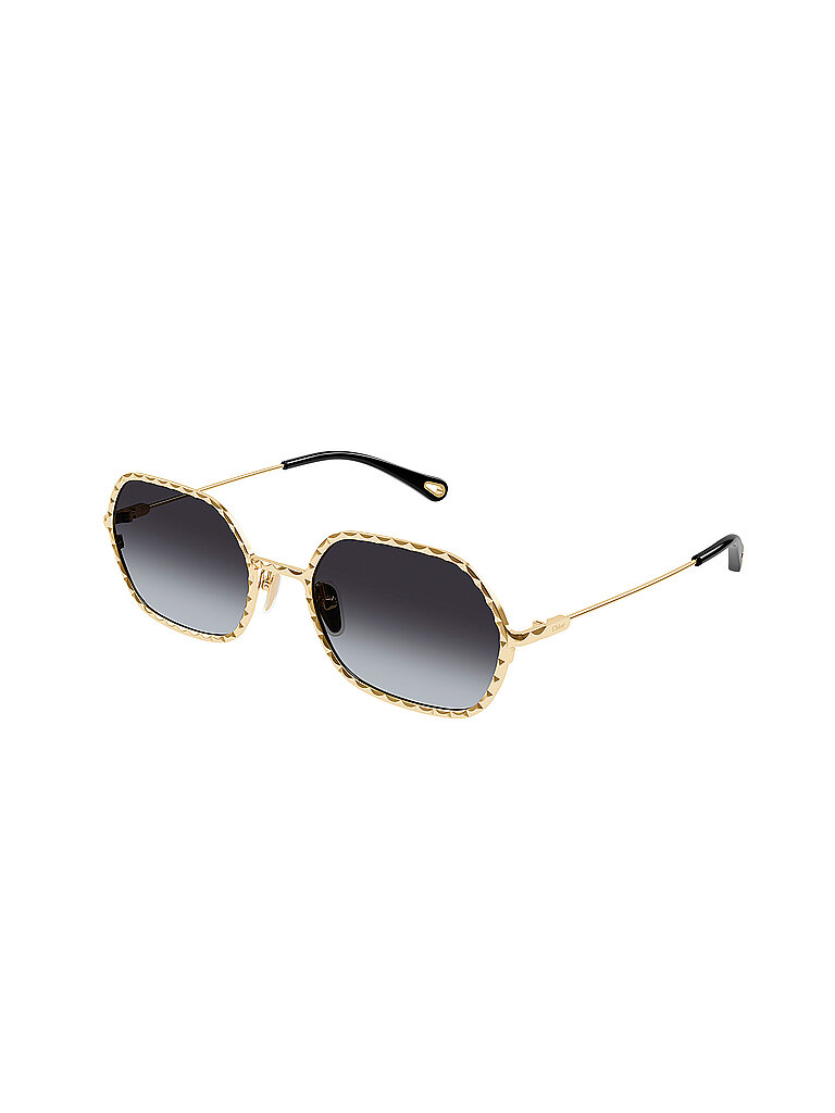Chloé Damen Chloé CH0231S 001 Sonnenbrillen Metall Gold Grau Rund