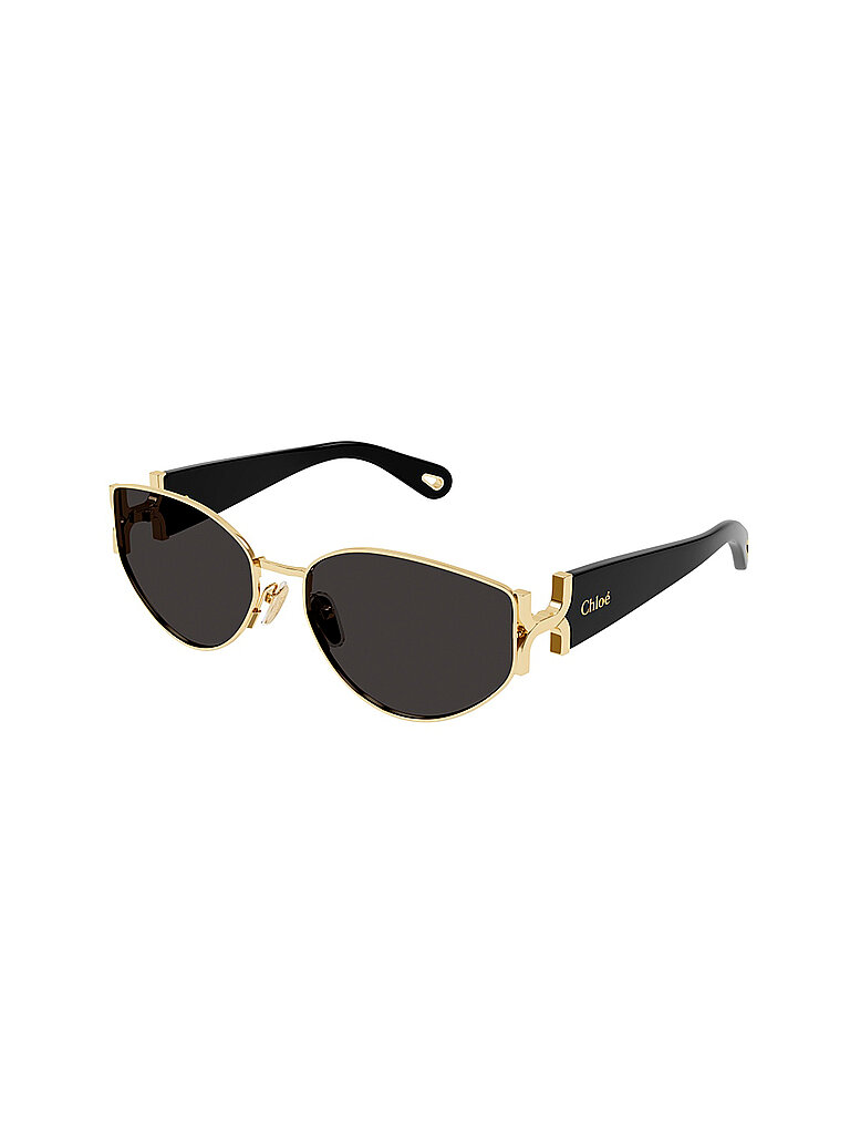 Chloé Damen Chloé CH0260S 001 Sonnenbrillen Metall Gold Grau Rund