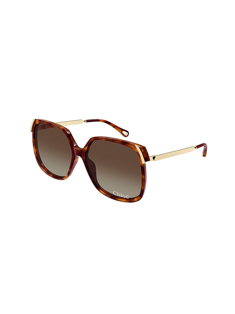 Chloé Damen Chloé CH0286S 002 Sonnenbrillen Acetat Havanna Braun Quadratisch