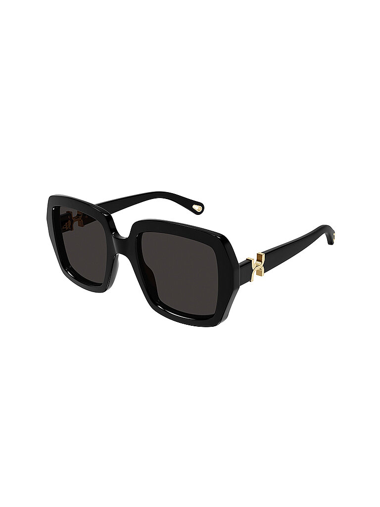Chloé Damen Chloé CH0301S 001 Sonnenbrillen Acetat Schwarz Grau Quadratisch