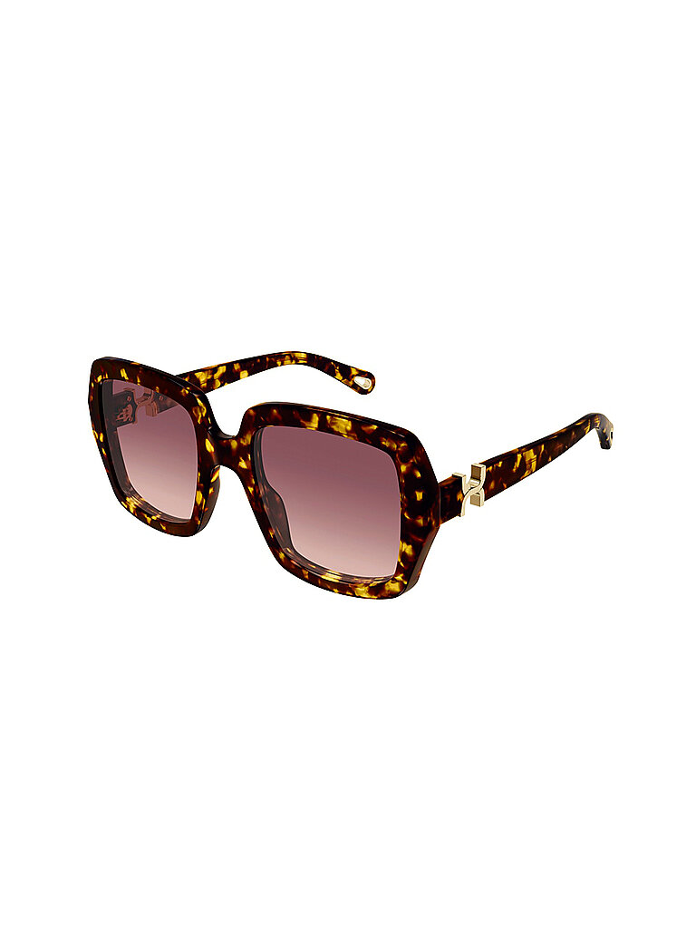 Chloé Damen Chloé CH0301S 002 Sonnenbrillen Acetat Havanna Rot Quadratisch
