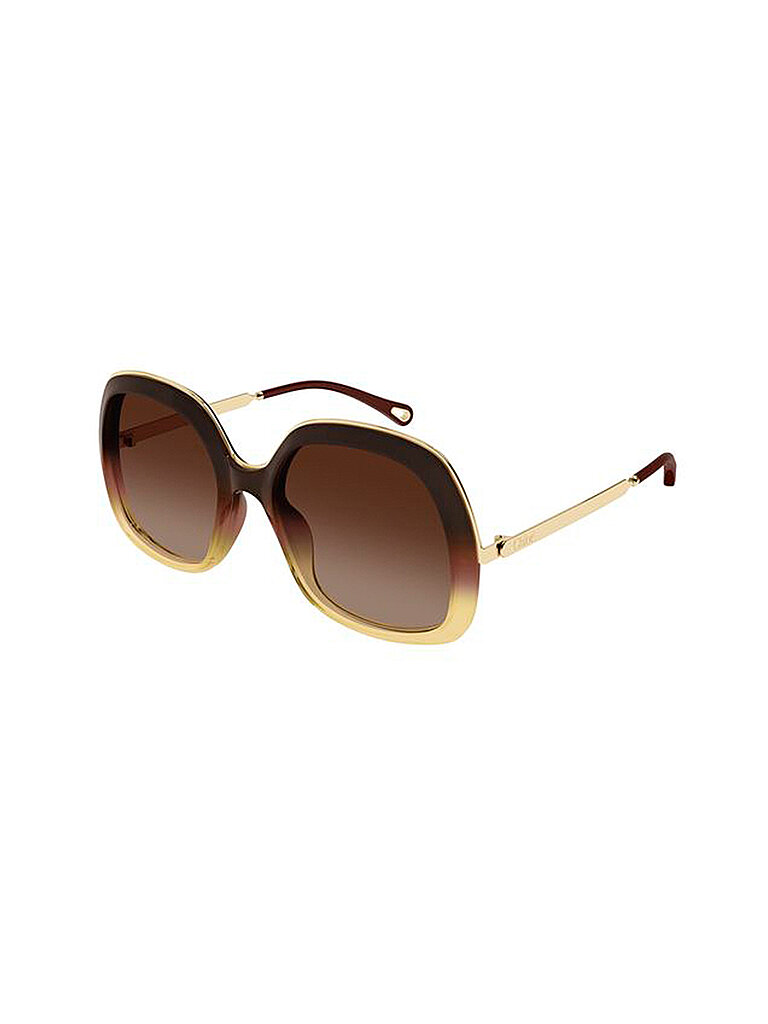 Chloé Damen Chloé CH0327S 006 Sonnenbrillen Acetat Braun Braun Quadratisch
