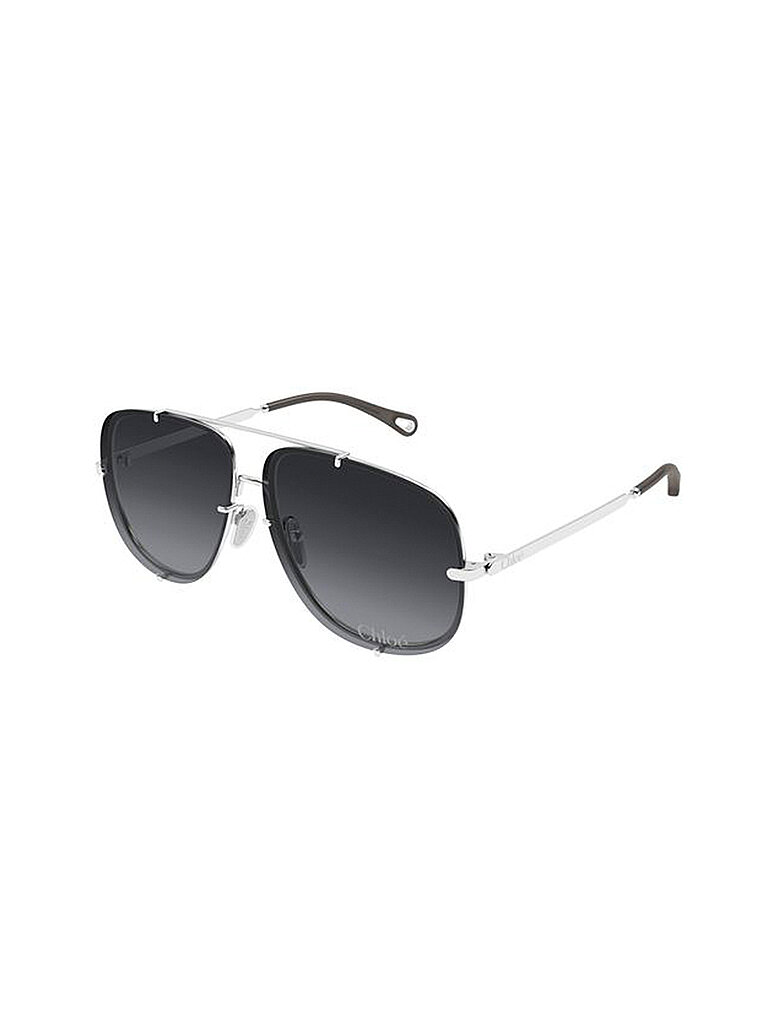 Chloé Damen Chloé CH0348S 002 Sonnenbrillen Metall Silber Grau Pilot