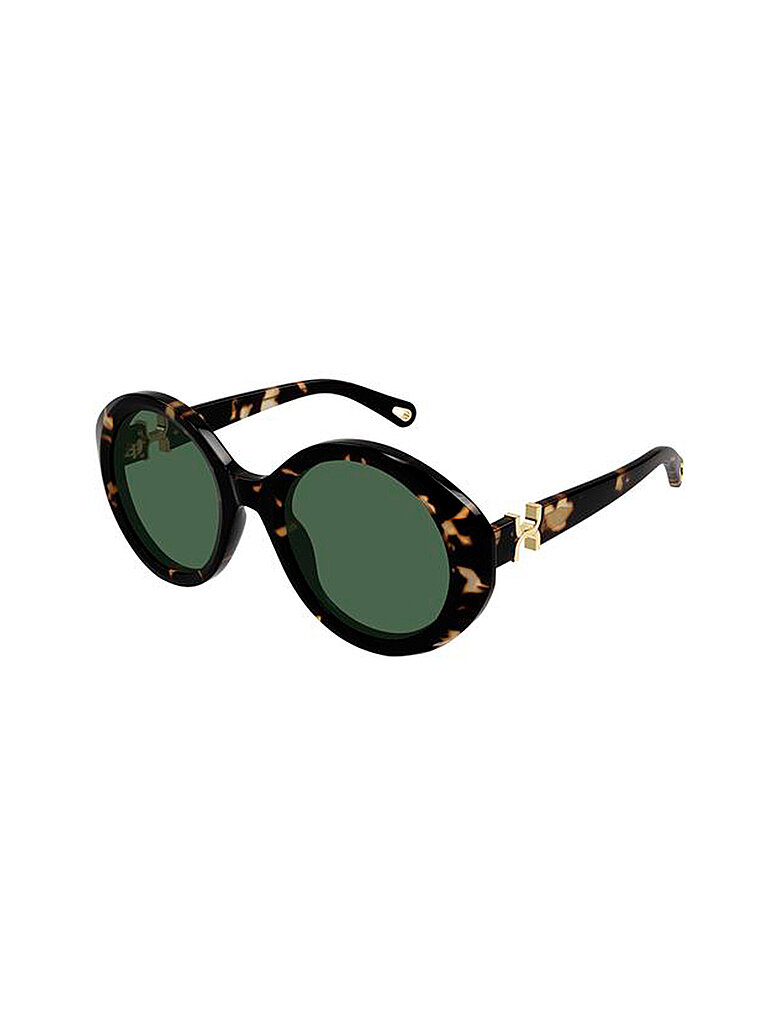 Chloé Damen Chloé CH0332S 002 Sonnenbrillen Acetat Havanna Grün Rund
