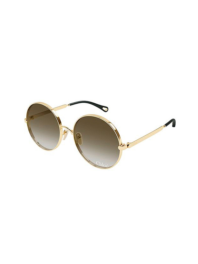 Chloé Damen Chloé CH0321S 006 Sonnenbrillen Metall Gold Braun Rund