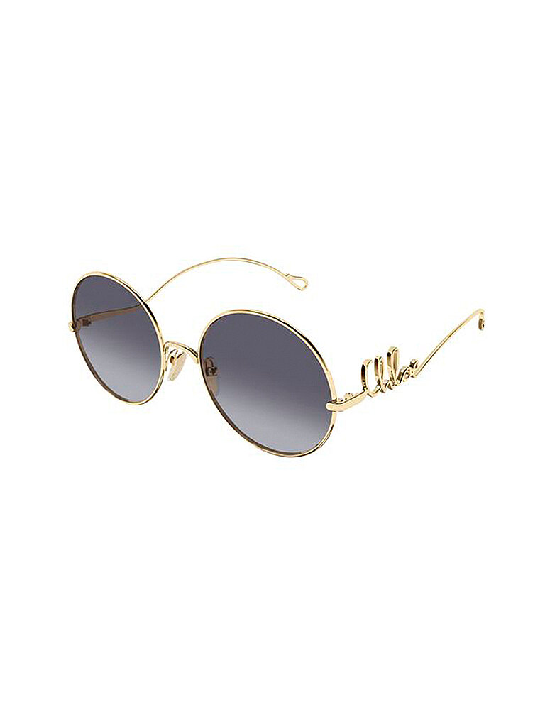 Chloé Damen Chloé CH0372S 004 Sonnenbrillen Metall Gold Violett Rund