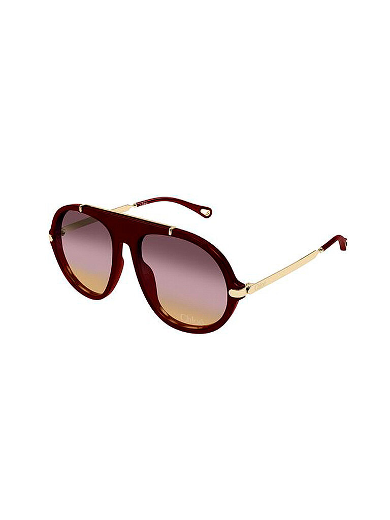 Chloé Damen Chloé CH0357S 004 Sonnenbrillen Acetat Bordeaux Rosa Rund
