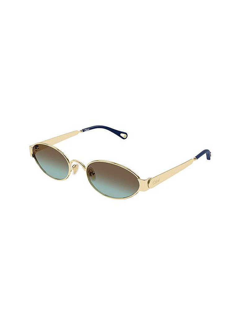 Chloé Damen Chloé CH0355S 003 Sonnenbrillen Metall Gold Braun Rund