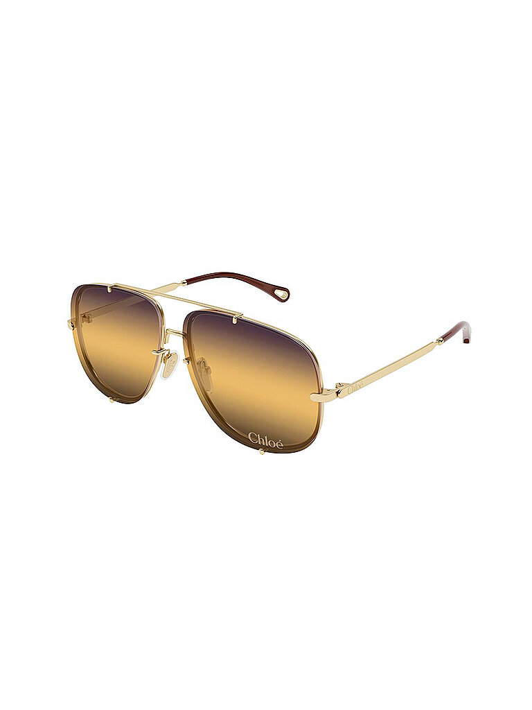 Chloé Damen Chloé CH0348S 004 Sonnenbrillen Metall Gold  Pilot  Nuanciert