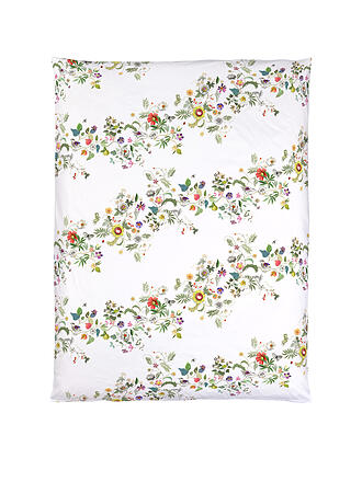 CHRISTIAN FISCHBACHER | Taie d'oreiller en satin GARLAND 70x90cm Blanc/Fleurs