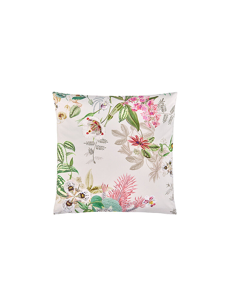 CHRISTIAN FISCHBACHER Satin Kissenbezug BOTANIC 70x90cm weiss  weiss – CHRISTIAN FISCHBACHER