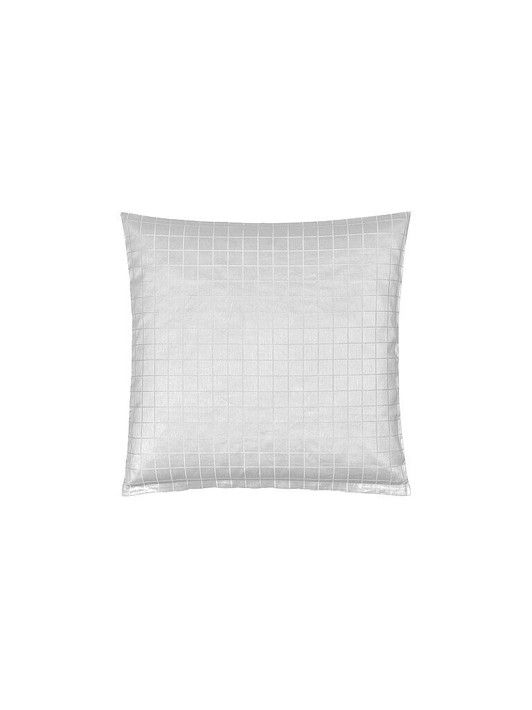 CHRISTIAN FISCHBACHER Housse de coussin en satin 70x90cm TIMES SQUARE Gris argenté argent