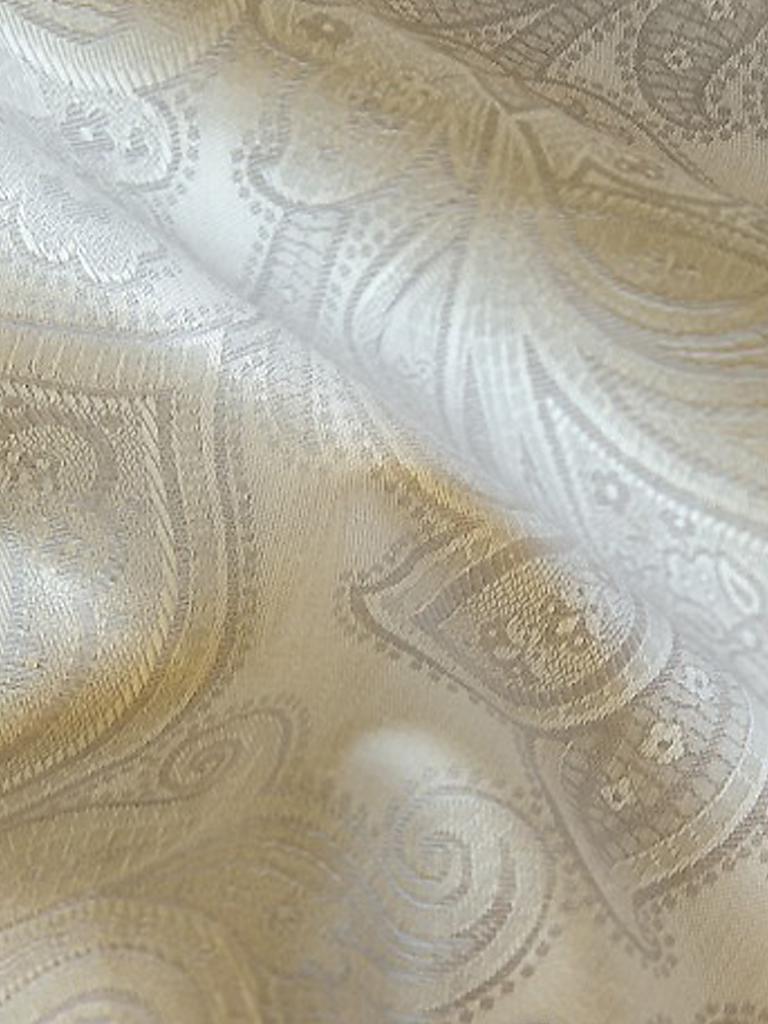 CHRISTIAN FISCHBACHER | Damast-Kissenbezug "Le Jacquards Paisley" 70x90cm | beige