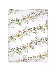 CHRISTIAN FISCHBACHER | Satin Kissenbezug GARLAND 70x90cm Weiss/Blumen | weiss