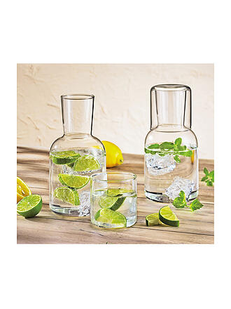 CILIO | Wasserkaraffe mit Trinkglas LORENZO 750/200ml Borosilikat Klar