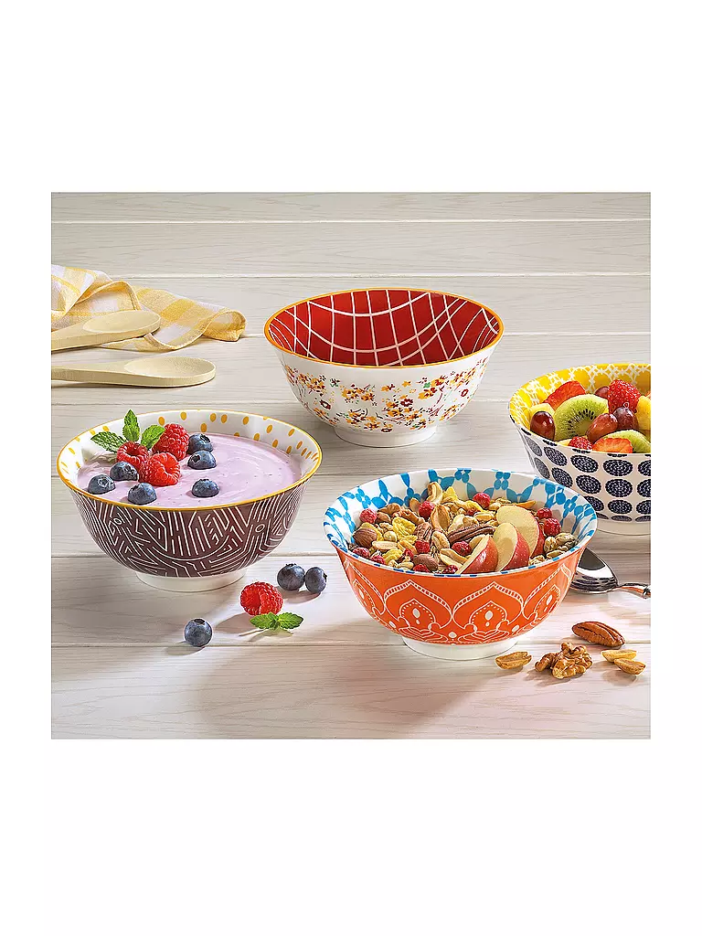 CILIO | Dessertschale - Bowl AMICI 15,5cm Linien | bunt