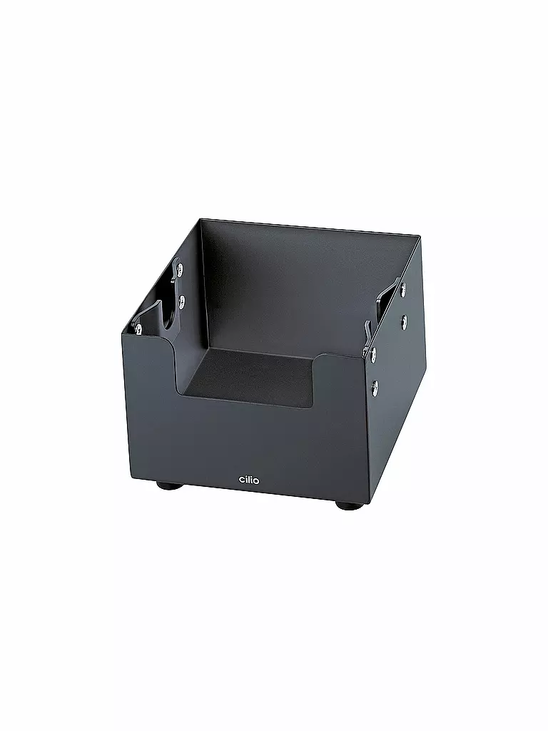 CILIO | Espresso-Ausschlagdose 16x16cm BARISTA Edelstahl Schwarz | schwarz