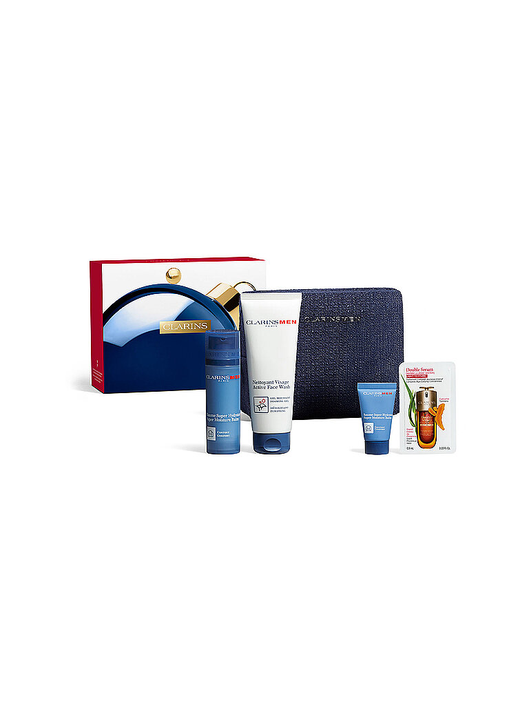 CLARINS Geschenkset - Clarinsmen Hydration Holiday Season 125ml / 50ml / 12ml / 0,9ml