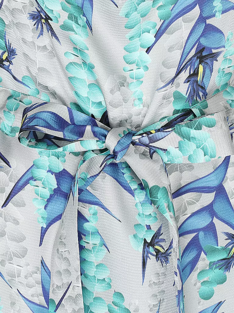 CLAUS TYLER | Abendkleid AUSTRIAN EMBROIDERY PRINT FLORAL | türkis