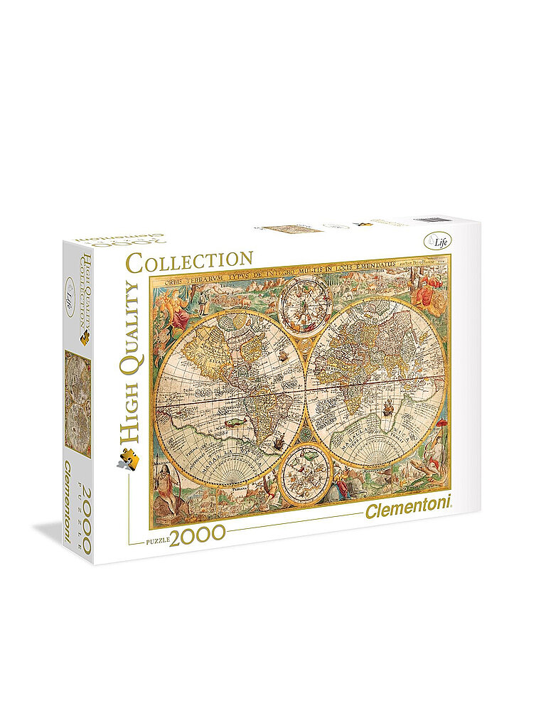 CLEMENTONI Puzzle - Antike Landkarte 2000 Teile