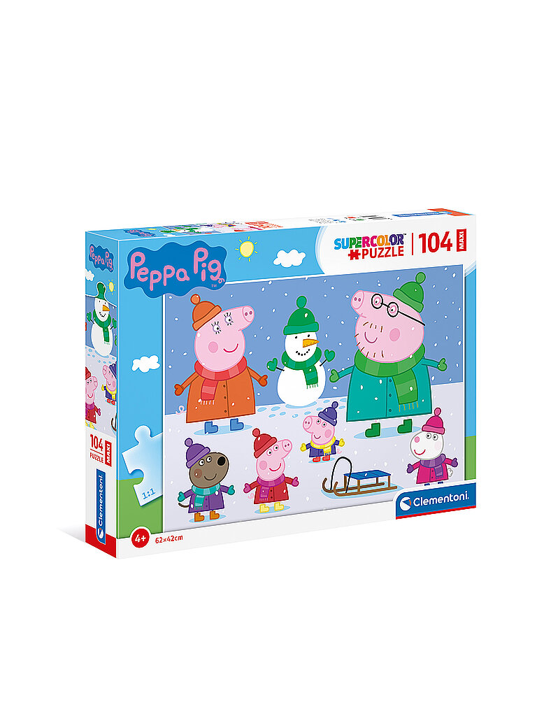 CLEMENTONI Kinderpuzzle 104 Teile  Maxi Peppa Pig