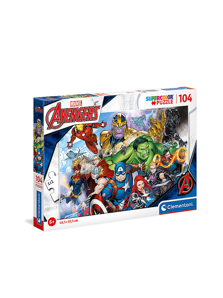 CLEMENTONI Kinderpuzzle 104 Teile Supercolor Avengers
