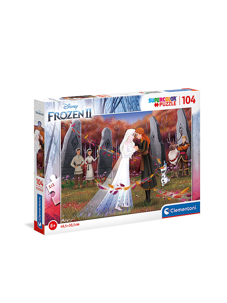 CLEMENTONI Kinderpuzzle 104 Teile Supercolor Frozen 2