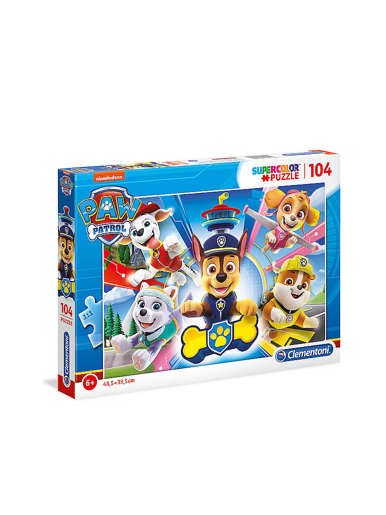 CLEMENTONI Kinderpuzzle 104 Teile Supercolor Paw Patrol