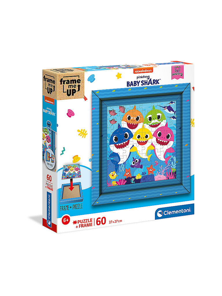 CLEMENTONI Kinderpuzzle 60 Teile Frame me up Baby Shark