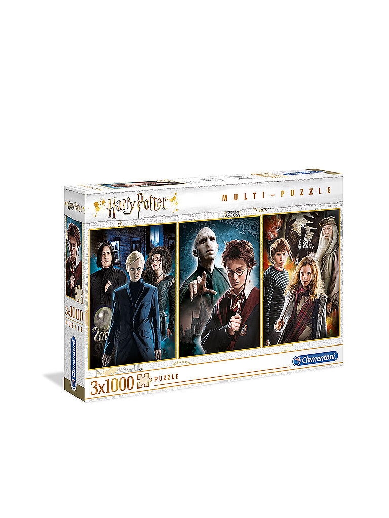 CLEMENTONI Kinderpuzzle 3 x 1000 Teile Harry Potter