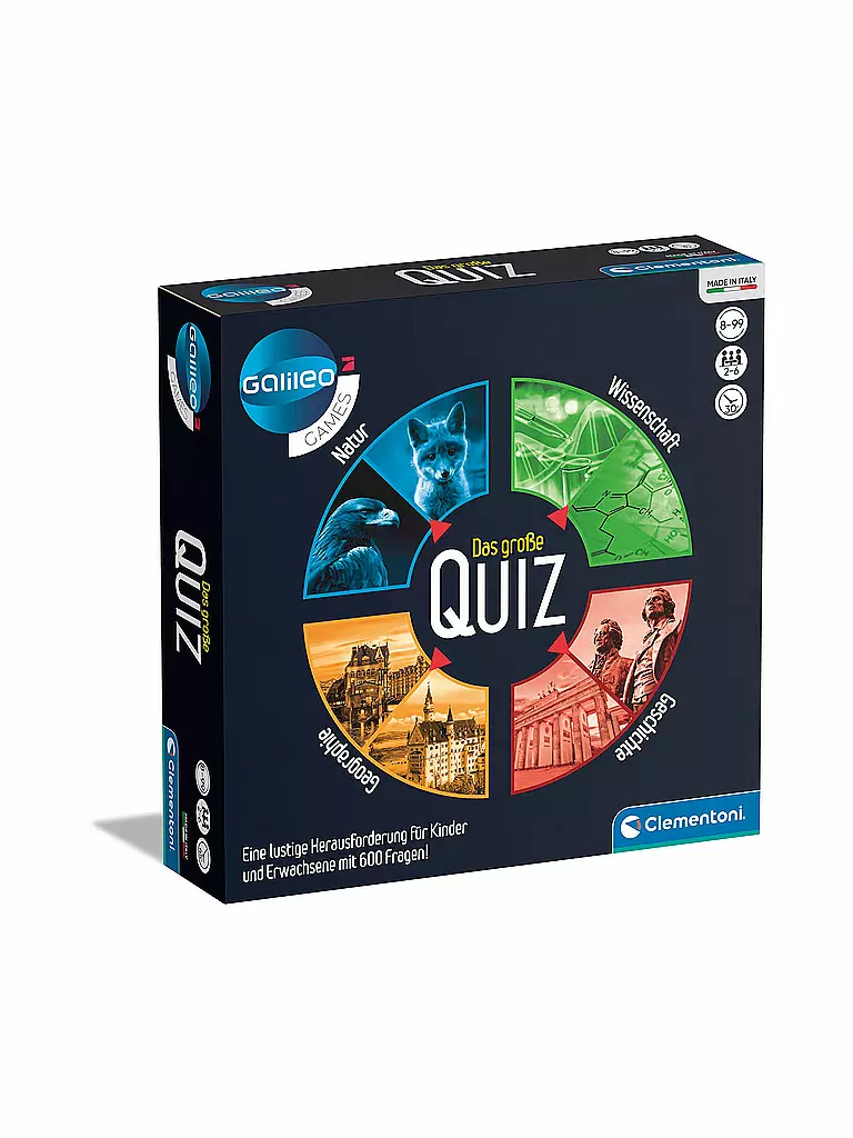 CLEMENTONI | Brettspiel - Galileo - Das große Quiz | keine Farbe