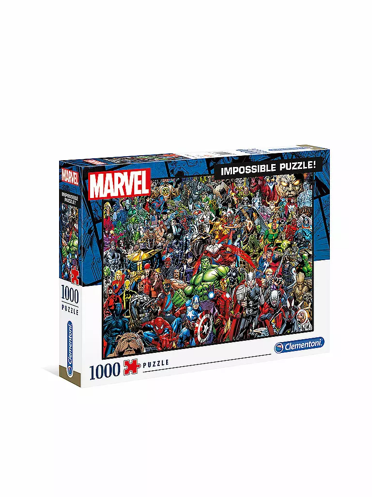 CLEMENTONI | Kinderpuzzle 1000 Teile Impossible Puzzle Marvel Universe | keine Farbe