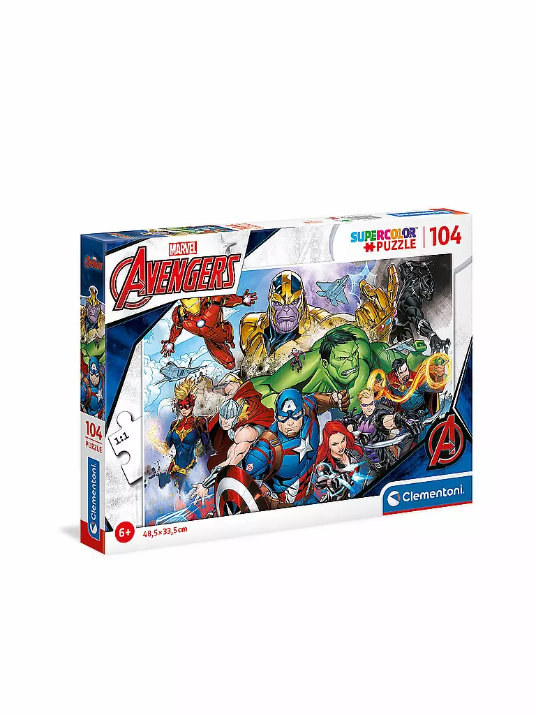 CLEMENTONI | Kinderpuzzle 104 Teile Supercolor Avengers | keine Farbe