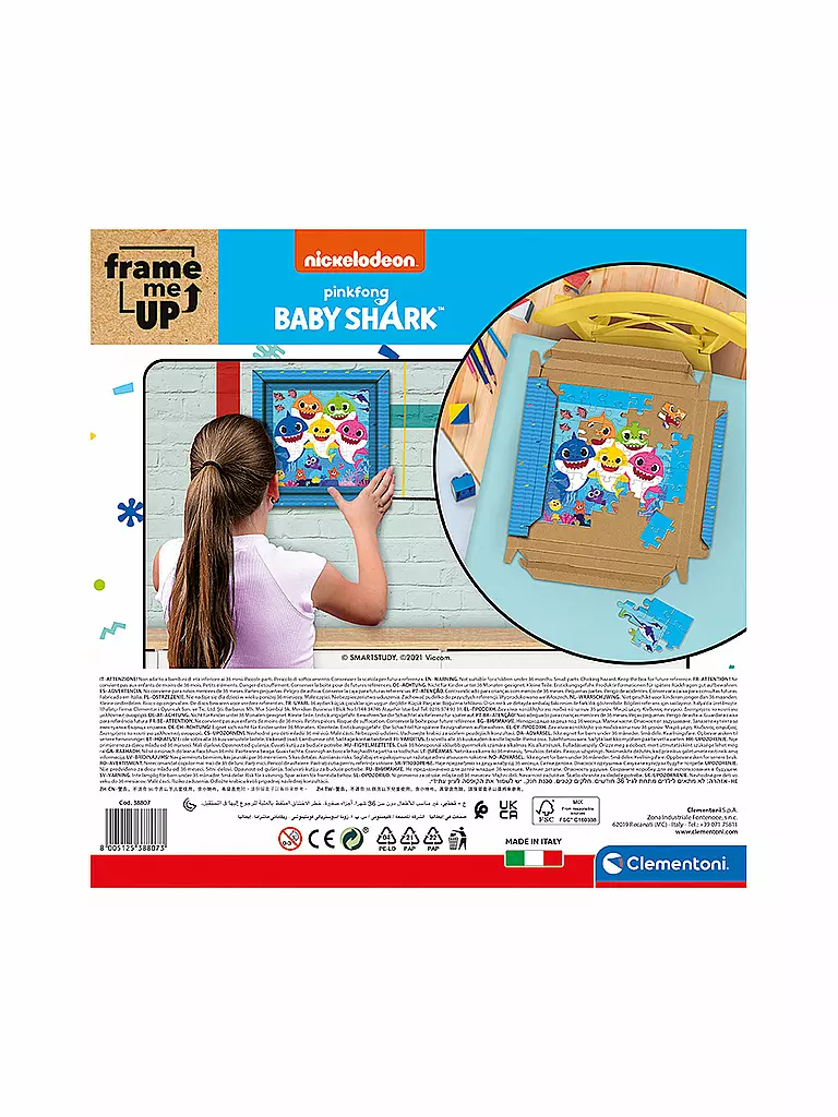 CLEMENTONI | Kinderpuzzle 60 Teile Frame me up Baby Shark | keine Farbe