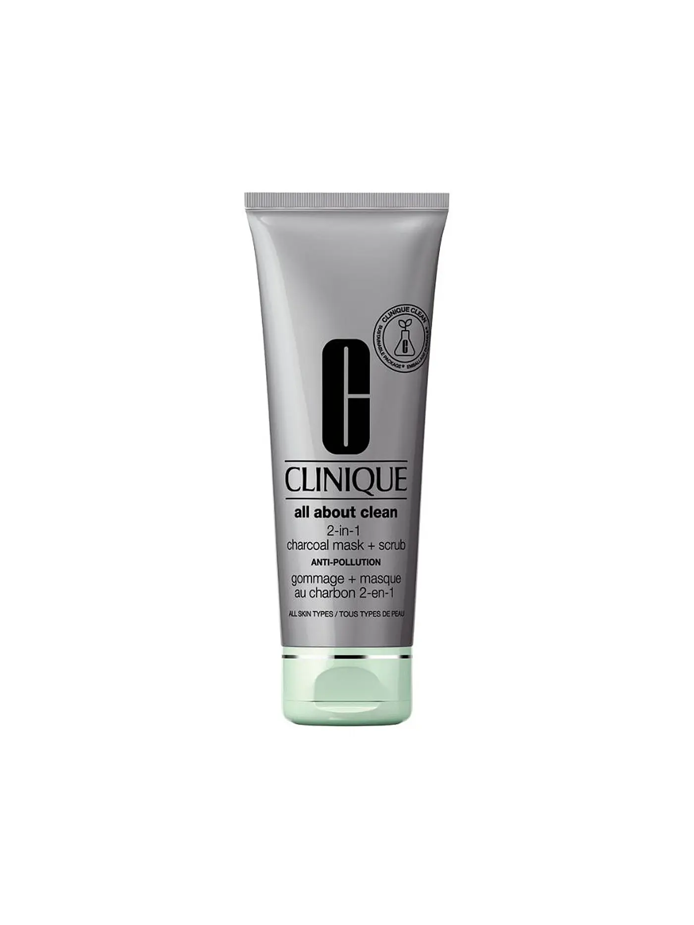 CLINIQUE | All About Clean 2-in-1 Charcoal Mask + Scrub Anti-Pollution 100ml | keine Farbe