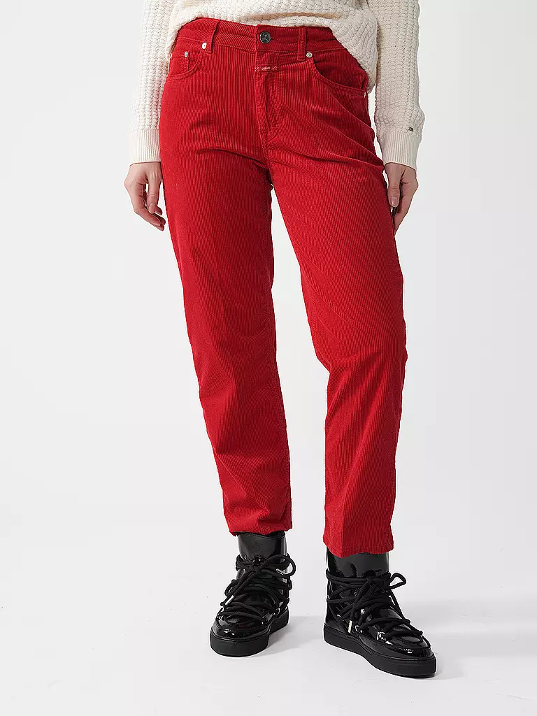 CLOSED | Cordhose Straight Fit 7/8 MILO | rot