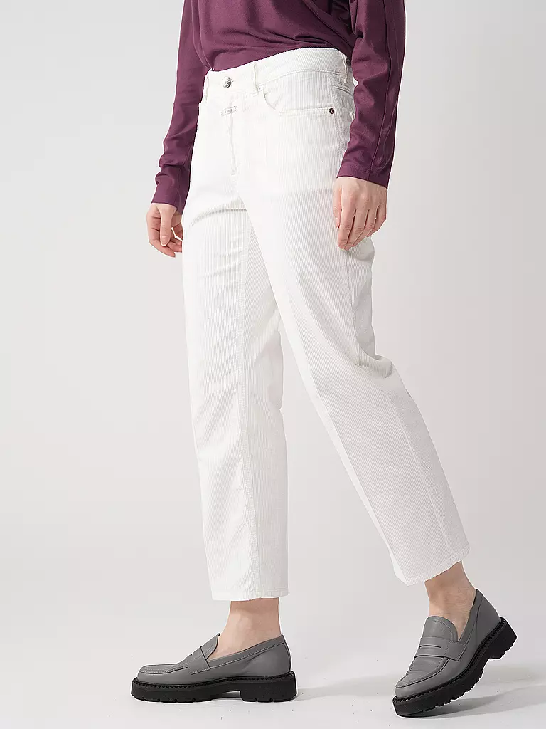 CLOSED | Cordhose Straight Fit 7/8 MILO | creme